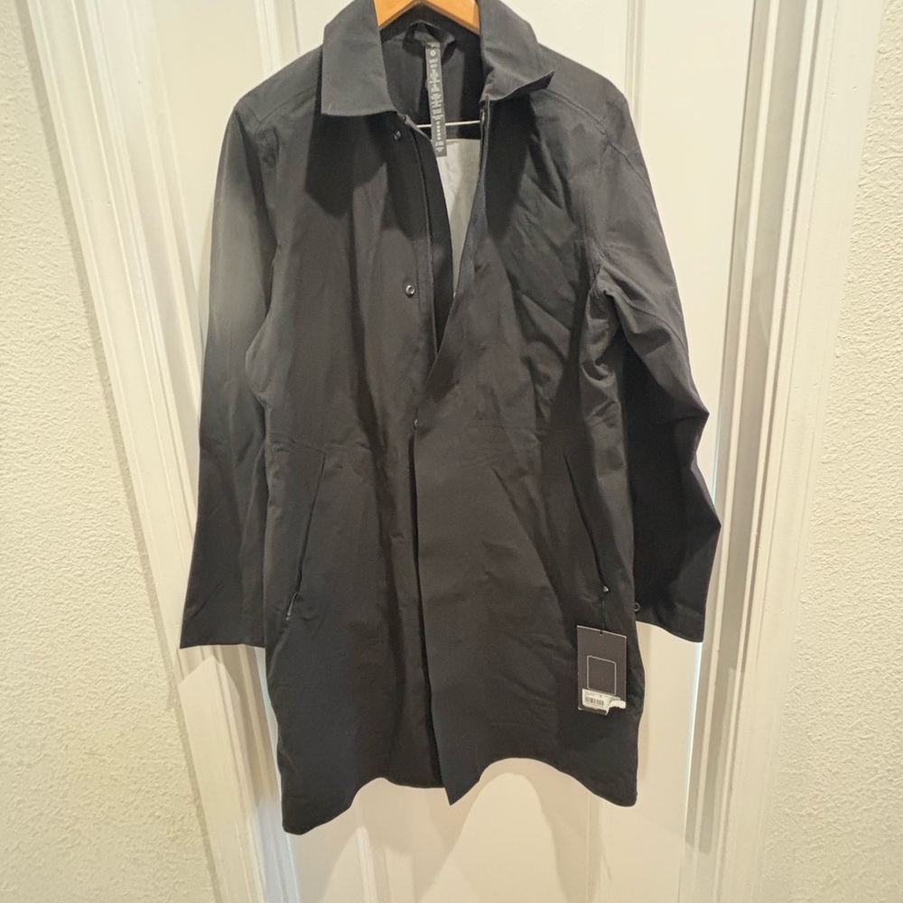 Lululemon Athletica Black Trench Coat.